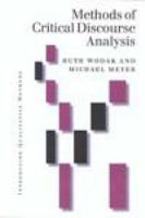 Methods Of Critical Discourse Analysis 